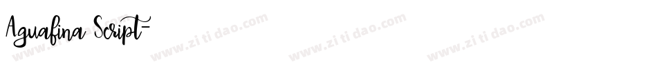 Aguafina Script字体转换